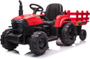 Electric 12V Ride-On Tractor with Detachable Trailer and 3 Speed Settings