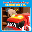 AEROQUEST Toddler-Friendly Remote Control Fire Truck with Lights for Ages 1-4