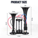 Dual Trumpet Electric Train Horn System - Powerful 150dB Sound at 12V
