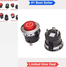 Key Start Power Switch for Ride On Cars - 28mm, 6V/12V/24V, 3 Pin Socket - 2 Pack