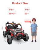 24V Electric Ride-On Car for Kids - 800W Remote Control Toddler Vehicle - Red Duo