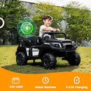 24V Kids Electric Ride-On Car, 4-Seater for Ages 3-8 in Black