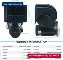 Blue 12V Truck Air Horn Kit with Compressor and Relay Harness
