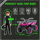 Electric Off-Road ATV for Kids with Cargo Racks, LED Lights, and Bluetooth