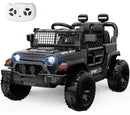OROFULL 12V Battery-Powered Ride-On Car for Kids with Remote Control and Sound Features, Black