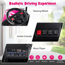 24V 7AH Pink 4WD 2-Seater Kids Golf Cart Ride-On Car with Storage and Remote Control
