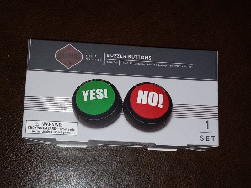 Dashing Yes-No Buzzer Buttons with 10 Unique Sayings on Both Buttons