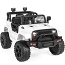 12V Electric Ride-On Car for Kids with Remote, Bluetooth Connectivity, and Lockable Doors