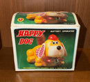 Retro 1980s Happy Dog Wind-Up Toy from CHI LAND, TAIWAN