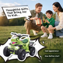 12V Dinosaur-Themed Kids ATV with Bluetooth, LED Lights, and Microphone
