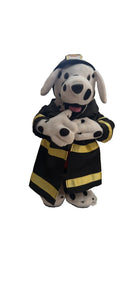 Playful Paws Light-Up Dalmatian Firefighter Plush Toy