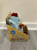 Vintage 1997 Gemmy Cornelius Battery-Operated Dancing Chicken with Blue Sparkles and Tinsel