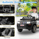 12V Battery-Powered Police Car Ride-On with Remote Control for Kids