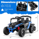 12V Electric Kids UTV with Removable Trailer, Remote Control, 3 Speed Settings, and LED Illumination