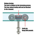 Quad Wheel Strut Channel Trolley Set