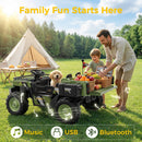 TOKTOO 24V Green Ride-On Dump Truck Toy Car for Kids Aged 3-8 Years - 2 Seater