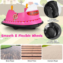 360° Spin Bumper Car for Kids with Remote Control - Pink 12V Ride-On Toy