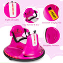 Pink 12V Electric Bumper Car for Toddlers with 360° Spin Feature