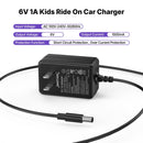 6V Charger for Kids' Ride-On Cars, Black
