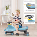 Babyjoy Blue Wiggle Car with Flashing Wheels for Kids and Toddlers