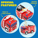 JOYIN Rescue Vehicle Playset - Fire Truck, Ambulance, Police Car, Helicopter
