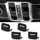 Black Window Button Cover for 2018-2025 Jeep Wrangler JL Unlimited Sahara