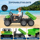 Electric Green 2-Seater Dump Truck for Big Kids - 24V Ride-On Toy