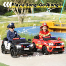 Bluetooth-Enabled 12V Electric Fire Truck Ride-On for Kids