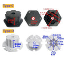 6-Piece Tire Coupler and Axle Connector Set with Motor Assembly and Traction Bands