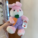 Retro 90's Plush Pink Easter Bunny with Carrot, Musical and Animated, Featuring 3 Songs
