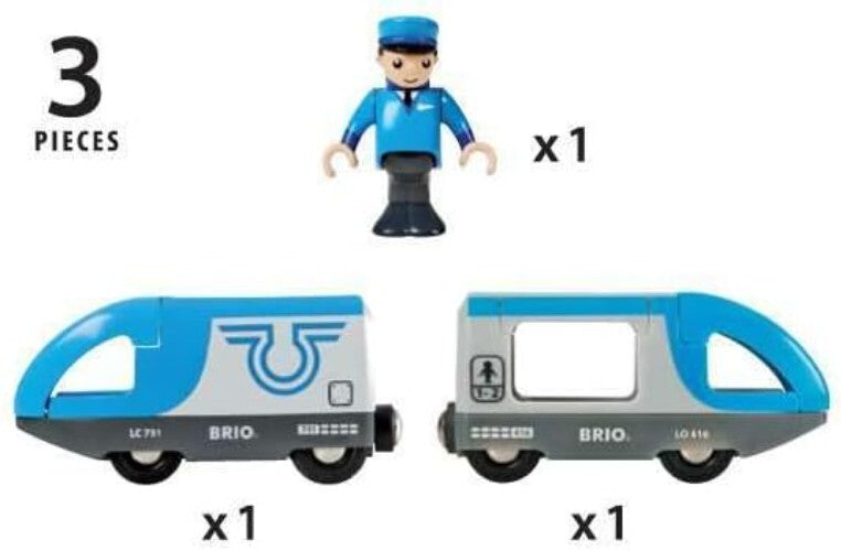 Travel Battery-Powered Train Set 3-Piece Toy for Creative Young Engineers