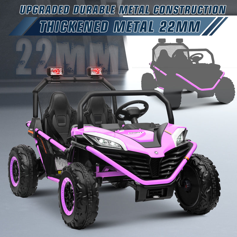 24V Electric Kids Ride-On UTV Truck with 2 Seats, 4WD and Remote Control, 4x80W Motors