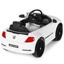 12V Licensed Volkswagen Beetle Ride-On Car for Kids with Music and Remote Control - White