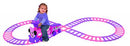 Minnie Mouse Electric Ride-On Train with Track, Storage Compartment, Music, and Lights