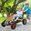 Red 4-Wheel Pedal Go Kart for Kids Outdoor Fun