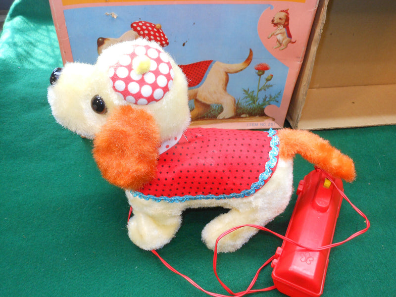 Fully Working Tiny Spaniel Remote Control Fur-Covered Toy with Action and Box