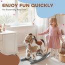 Soft Rocking Horse with Rabbit Companion and Neighing Sounds for Ages 2 - 5