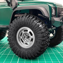MORLORDY 1.3" Silver Beadlock Wheel and Tire Kit for SCX24 Ascent-18 TRX4M
