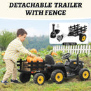 12V Electric Tractor for Kids with Trailer - Ride-On Toy for Toddlers