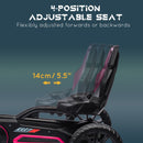 Aosom Pink Pedal Go Kart for Kids with Adjustable Seat and Handbrake, Ages 3-8