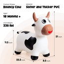 EVERICH TOY White Cow Bouncing Ride-On for Toddlers 18 Months and Up