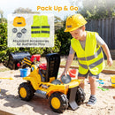 OLAKIDS Versatile 3-in-1 Excavator and Bulldozer Toy for Toddlers