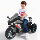 Grey 12V Electric Motorcycle for Kids with USB MP3 – Perfect Gift for 3-4 Year Olds