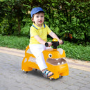 Dinosaur-Themed Ride-On Car for Kids with Under-Seat Storage and Smooth Mobility