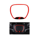 B-Style Red Central Control Steering Button Frame for Car Interior Enhancements