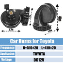 Toyota 12V Dual Tone Loud Hi-Low Horn Assembly with Waterproof Grill