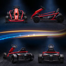 24V Drift Go Kart for Kids Ages 8 - 12 in Red with 2 Speed Options