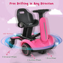 Pink 6V Electric Drift Car for Kids with 360° Spin
