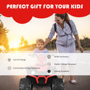 12V Electric Ride-On ATV for Kids with LED Lights and Music - Red