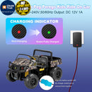 CAKULA 12V Black Charger for Peg Perego Ride-On Toys